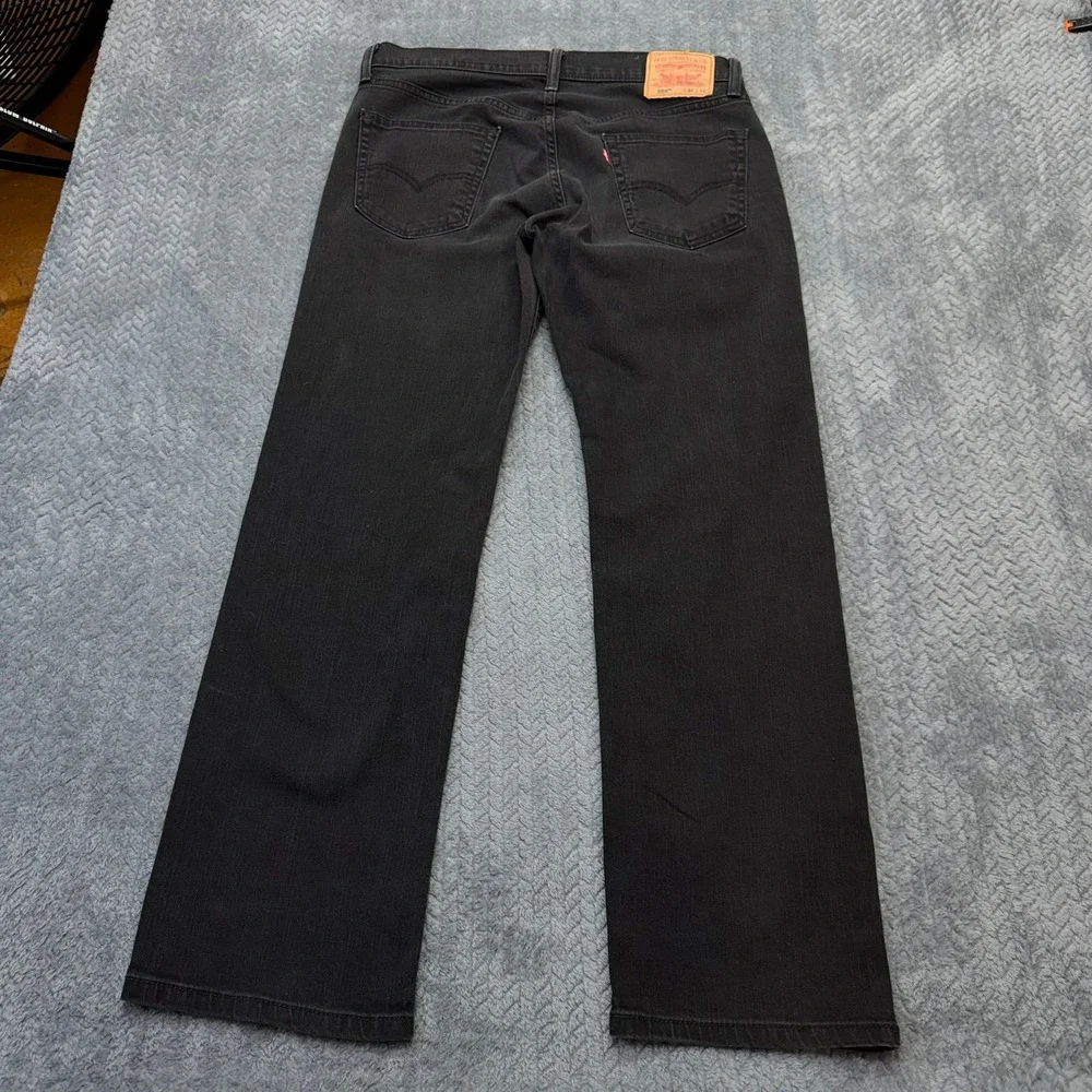 Levi's 559 Jeans Men Relaxed Straight Black 34x31 Cotton‎ Stretch Denim Casual